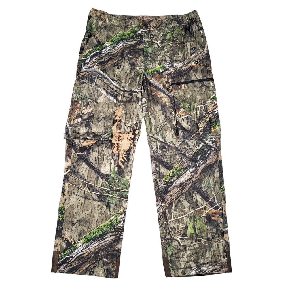 Mossy Oak Cargo Pants Men L (Fits 39x32) Break-Up Country Camo Stretch Hunting